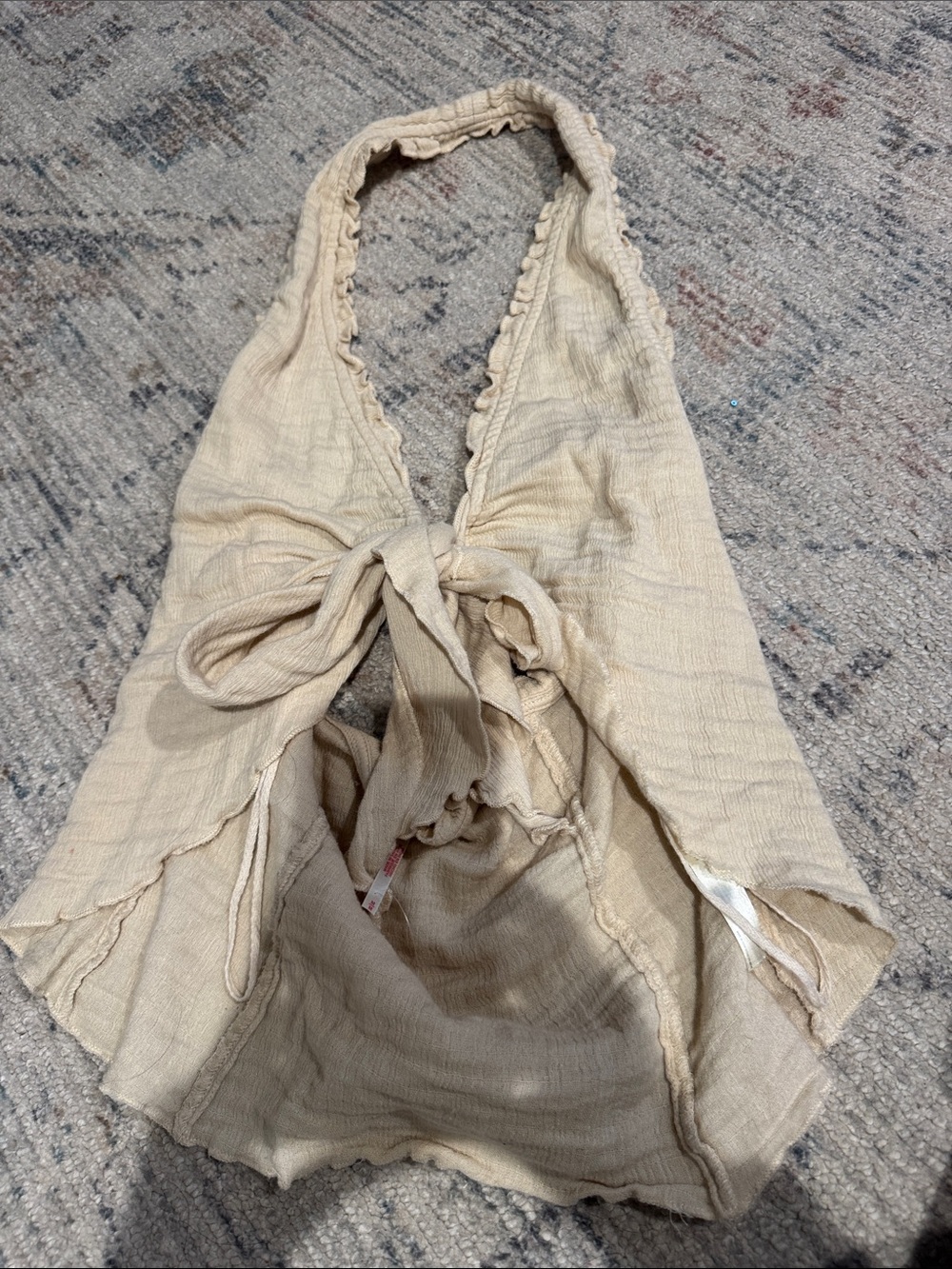 Free people Halter Tie-Front top Cream